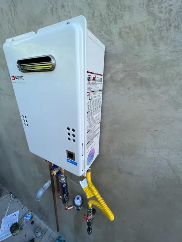 Tankless water heater installation for Bowers homes